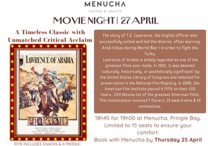 27 April 2024: Movie Night with Middle-Eastern Eats