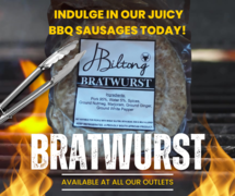Jan Biltong's Flavourful BBQ Bratwurst Sausage