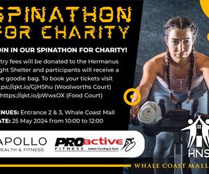 25 May 2024: Spinathon for Night Shelter in Hermanus