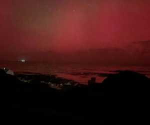 Historic Solar Storm and Aurora over South Africa