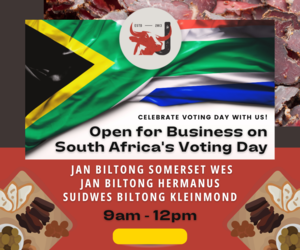 Vote & Nibble: Join Us for South Africa's Voting Day Celebration!