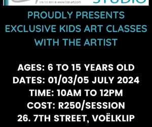 Kids Art Classes with Lize van der Walt in July 2024