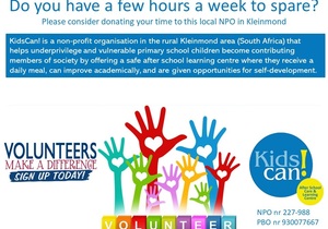 Volunteer at Kidscan! in Kleinmond