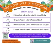 6, 13, 20 and 27 July 2024: Creative Art Workshops