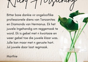 Review from Happy Client (Marthie)