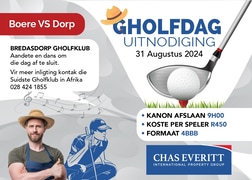 31 August 2024: Boere vs Dorp Golf Day