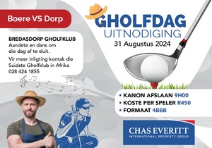31 August 2024: Boere vs Dorp Golf Day