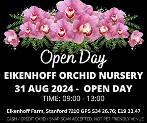 31 August 2024: Open Day at Eikenhoff Orchid Nursery!