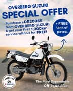 Suzuki DR 200 Special: Free Petrol and Service