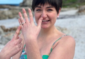 Custom Platinum Diamond Trilogy Ring for Marko and Nadja