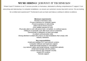 We’re Hiring: IT Technician