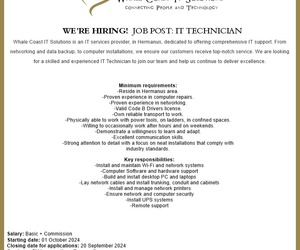 We’re Hiring: IT Technician