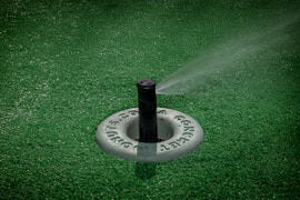 Sleek Green Concrete Donuts for Sprinkler Protection
