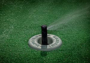 Sleek Green Concrete Donuts for Sprinkler Protection