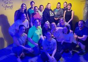 Full House at Last Night's Step Class!