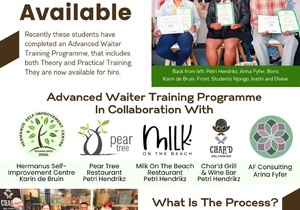 Skilled Waiters Available for Hire in Hermanus