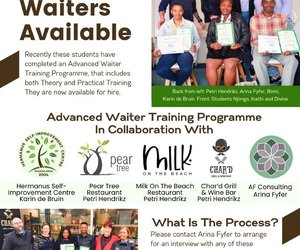 Skilled Waiters Available for Hire in Hermanus