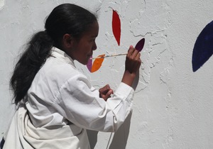 Community Art Project at L.R. Schmidt for World Food Day