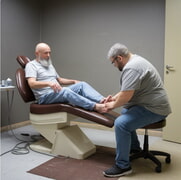 In the Podiatrist’s Dental Chair