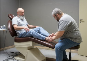 In the Podiatrist’s Dental Chair