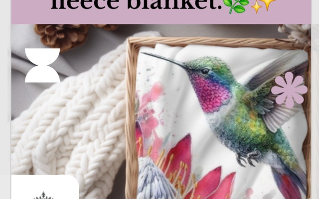 Custom printed fleece blanket 