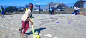 Hockey Training with SAHA Equipment and Turf Repurposing in Gansbaai