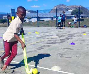 Hockey Training with SAHA Equipment and Turf Repurposing in Gansbaai
