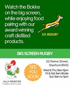Big Screen Rugby at Jolly Rooster Distillery