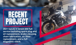 Recent Project Spotlight: 2021 Suzuki V-Strom 650 Service