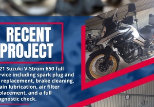 Recent Project Spotlight: 2021 Suzuki V-Strom 650 Service