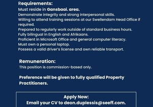 Join the Seeff Walker Bay Team!