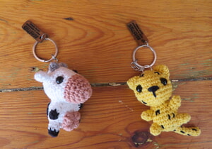 Beasties Crochet Keyrings