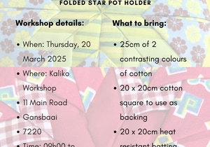 20 March 2025: Fabric Folding Workshop