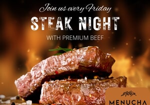 Friday Steak Night at Menucha Coffee & Crafts!