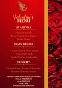 14-16 February 2025: Valentine's Menu
