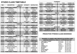 PROactive Fitness Classes