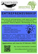 APPLICATIONS NOW OPEN FOR ENTREPRENEURSHIP WORKSHOP
