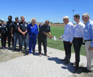 Official launch of a brand-new resurfaced sports pitch in Gansbaai