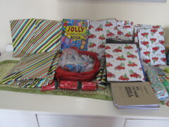 Blink ogies oor geskenkpakkies