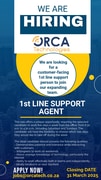 We Are Hiring: 1st Line Support Agent