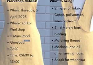 Cross Back Apron Workshop - Join Us for a Creative Day!