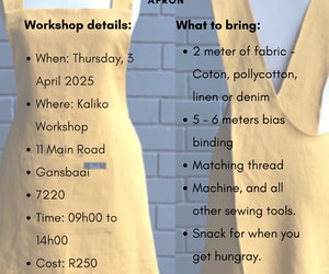 Cross Back Apron Workshop - Join Us for a Creative Day!
