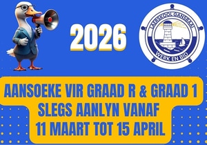 Aansoeke vir Graad R en Graad 1 - 2026