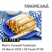 Pancake Sale - Matric Farewell Fundraiser!