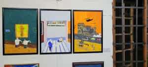 Triptych Oil Painting by Natalie-Dominique Louw