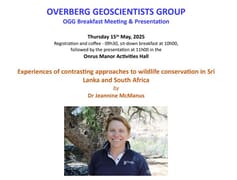 Wildlife Conservation Talk - Overberg, 15 May 2025