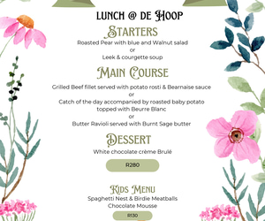 Mother’s Day Lunch @ De Hoop