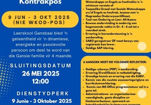 KONTRAKPOS BESKIKBAAR: Intermediêre Fase