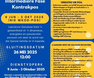 KONTRAKPOS BESKIKBAAR: Intermediêre Fase