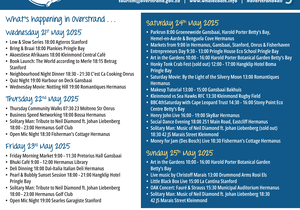 Whale Coast Weekend Events: 21 - 25 May 2025